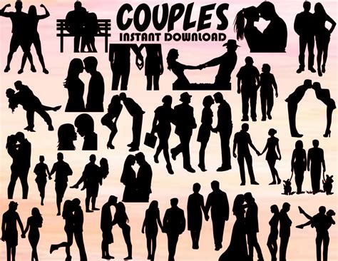 Couples Svg Bundle 28 Images Couples In Love Dating Svg Etsy