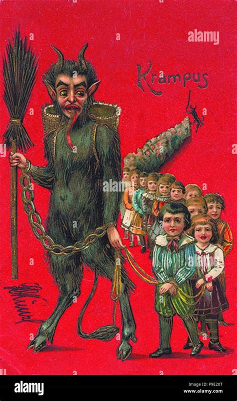 Ilustración Vintage Krampus Fotografía De Stock Alamy