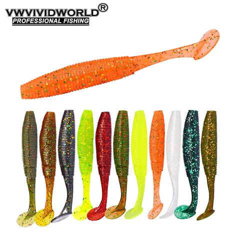 Vwvividworld Ensemble De Leurres Souples En Silicone Avec Queue En T