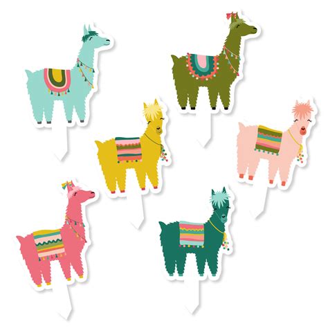 Llama Cake Topper Printable Printable Templates