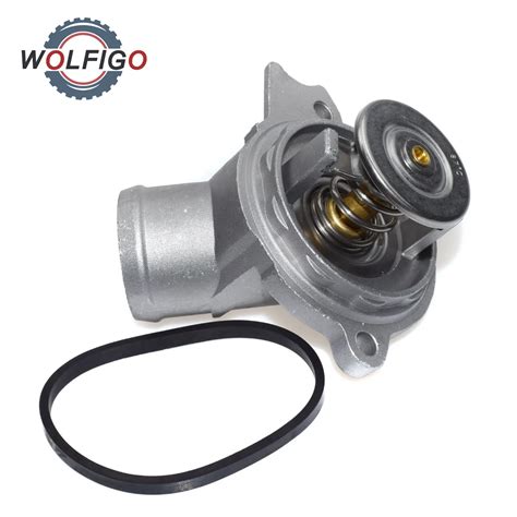 WOLFIGO Engine Coolant Thermostat With Seal For Mercedes Benz E430 E500