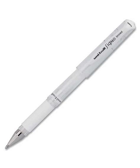 Uni Ball Signo Broad White Gel Pen In Sale Pinnaxis