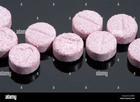 Pink Coloured Ecstasy Tablet Illegal Drugs Pills Stock Photo 2754233