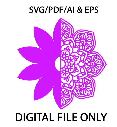 Mandala Flower Svg Mandala Svg Flower Svg Etsy Ireland