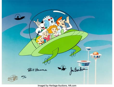 Jetsons Joyride Limited Edition Cel Signed By Bill Hanna And Joe Barbera Ap 510 Hanna Barbera