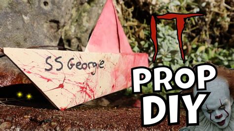 How To Make Georgie S Paper Boat From It Prop Diy Youtube