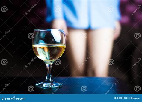 Glass Of Wine And Naked Legs Stock Photo Image Of Champagne Female