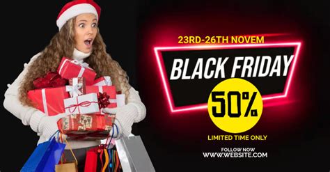 Black Friday Facebook Group Cover Template Postermywall