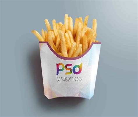 French Fries Packaging Mockup PSD