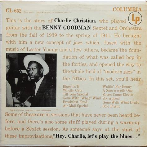 Charlie Christian With Benny Goodman Sextet And Benny Goodman And His