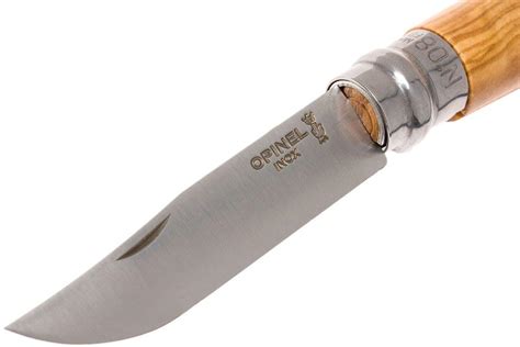 Opinel Pocket Knife No 8 Luxury Range Stainless Steel Olive Wood