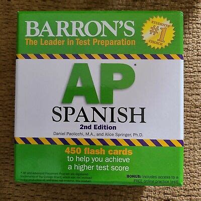 Barron S Ap Spanish Flash Cards Edition Nd Edition Ebay