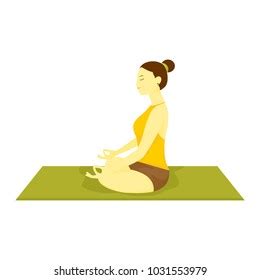 Half Lotus Pose Yoga Meditation Illustration Stock Vector (Royalty Free) 1031553979 | Shutterstock