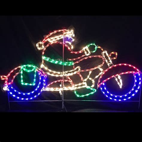 Motorcycle Santa Yard Decoration Etsy
