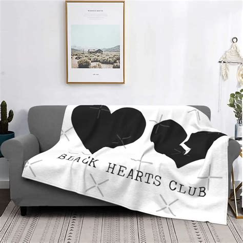 Yungblud Black Hearts Club Blanket Bedspread Bed Plaid Bed Plaid Sofa Blankets Muslin Blanket