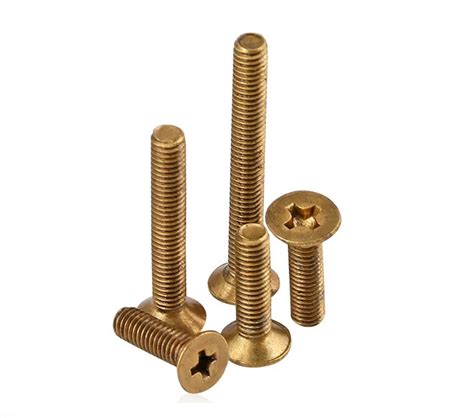 M2 M2 5 M3 Brass Countersunk Head Screw Flat Cross Metric Steel Nut Brass Fastener Hardware