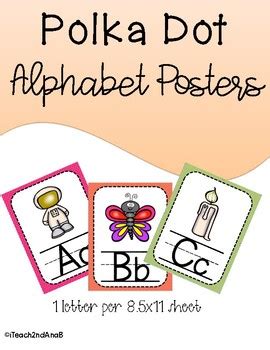 Pastel Polka Dot Alphabet Posters By Iteach Ndanab Tpt