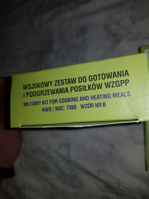 Wojskowy Zestaw Do Gotowania I Podgrzewania Posi K W Nowe Sztuki