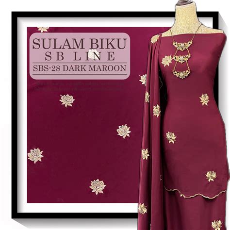 Kain Pasang Songket Sulam Biku SB Line Exclusive Limited Edition Bidang