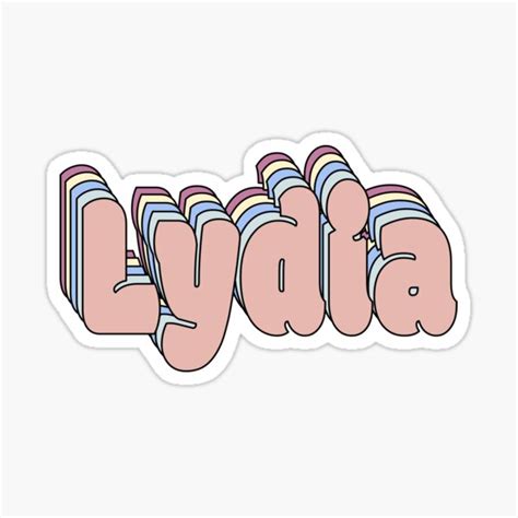 Lydia Name Sticker For Sale By Ashleymanheim Redbubble