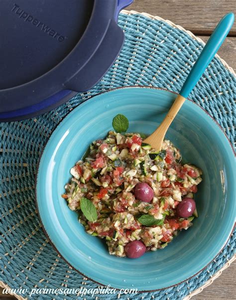 Parmesan et Paprika Salade d Aubergines façon Tupperware