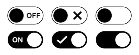 Premium Vector Switch Buttons On And Off Toggle Switch Icons Switch