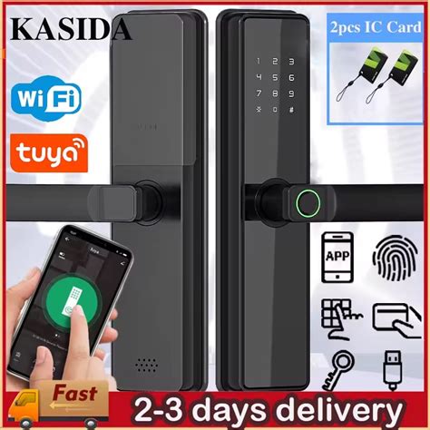 Kasida Bluetooth Tuya Fingerprint Door Lock Electronic Smart Door Lock