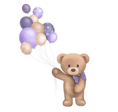 Teddy Bear PNG, Teddy Bear Clipart, Bear With Balloon, Baby Shower ...