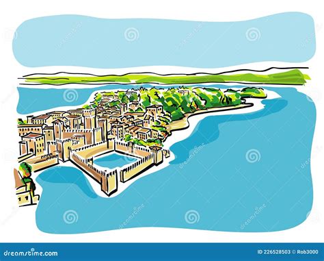 Map Of Lake Garda Vector Illustration Cartoondealer