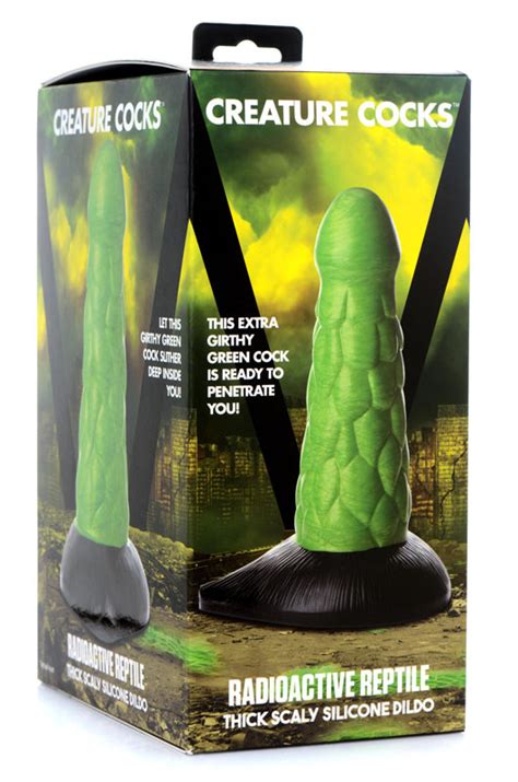 Radioactive Scaly Reptile Thick Silicone Dildo O Kinky