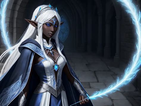 Turn Photo Into Hd Beautiful Female Drow Elf Wizard Black Skin