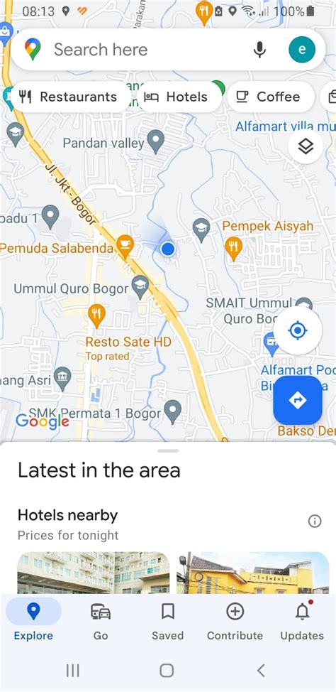 menggunakan navigasi  google maps rasiooid