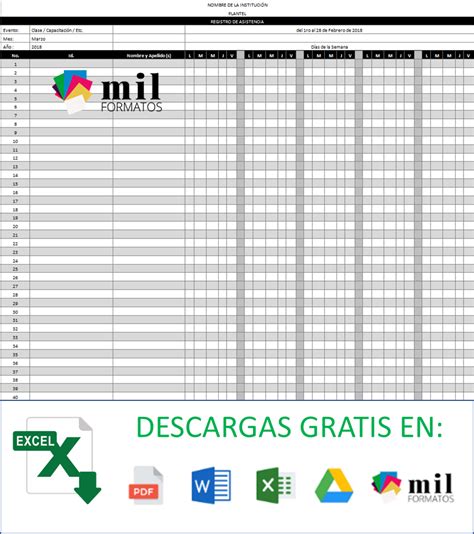 Descubrir Imagen Modelo De Planilla De Asistencia En Excel Themeloader