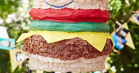 Make A Backyard Bbq Extra Fun With This Burger Piñata—it Can Be Filled