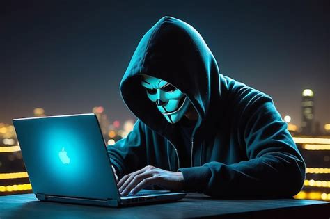 Premium Photo A Hacker Is Using Laptop Computer To Steal Data In The