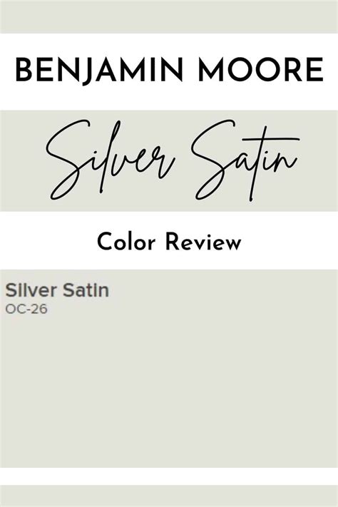 Benjamin Moore SILVER SATIN OC 26 Is An Absolutely Gorgeous Paint Color