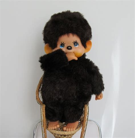 Vintage Large Monchichi Big Monchhichi Doll Thumb Sucking Finger