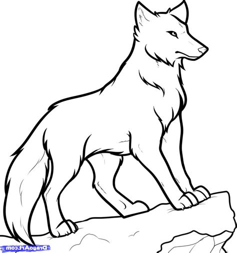 Simple Wolf Howling Drawing | Free download on ClipArtMag