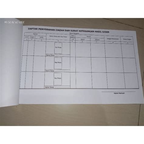 Jual Buku Penyerahan Ijazah Sttb Isi 140 Lembat Untuk MI Mts MA