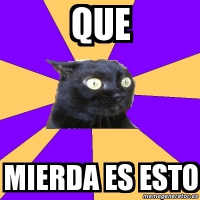 Meme Anxiety Cat QUE MIERDA ES ESTO 5797455