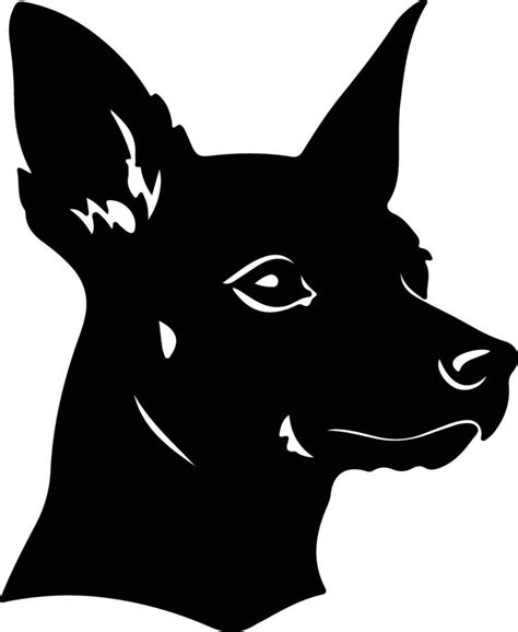 Miniature Pinscher silhouette portrait 38488604 Vector Art at Vecteezy