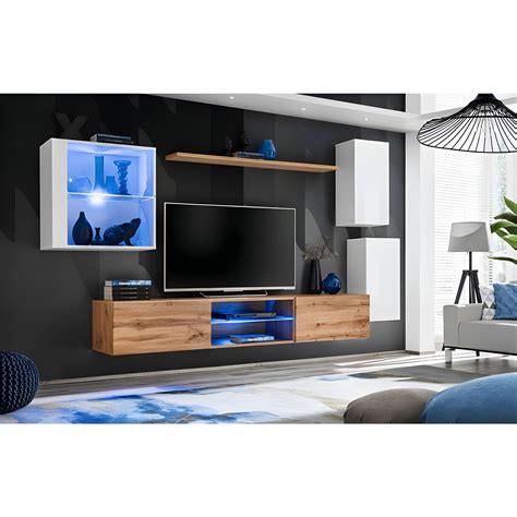 Ensemble Meuble TV Switch XXIII 250cm Blanc Naturel