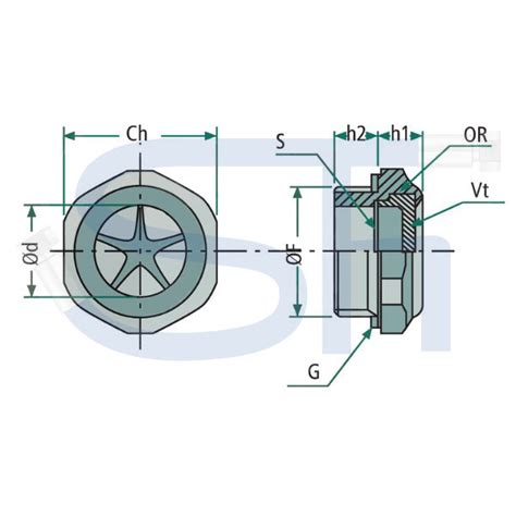 Schmid Hydraulik GmbH Ölstandsschauglas aus Aluminium R 1