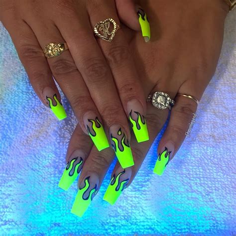 Heather Sanders 🤎 On Instagram “neon Flames 🔥🤮 I Finally Did Flames