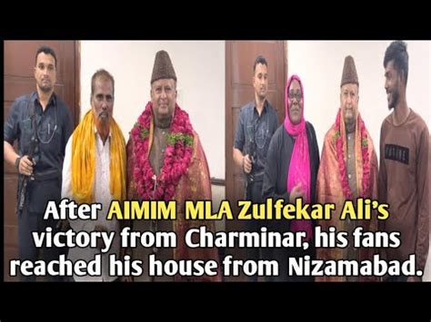 After Aimim Mla Zulfekar Ali S Victory From Charminar His Fans Reached