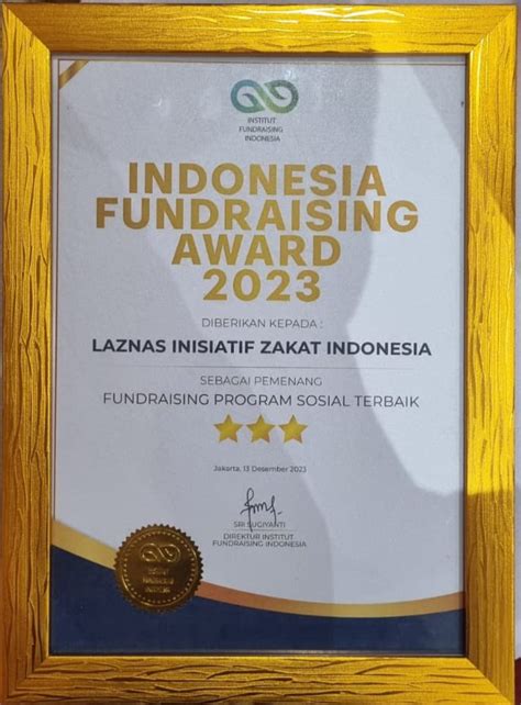 LAZNAS IZI Raih 2 Penghargaan Indonesia Fundraising Award 2023