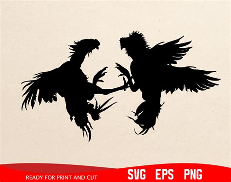 Pelea De Gallos Svg Granja Svg Gallo Svg Archivo Cricut Cockpit