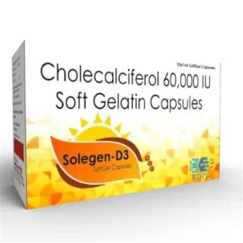 SOLEGEN D3 Cholecalciferol 60000 Iu Softgel Capsules At Rs 1250 Box