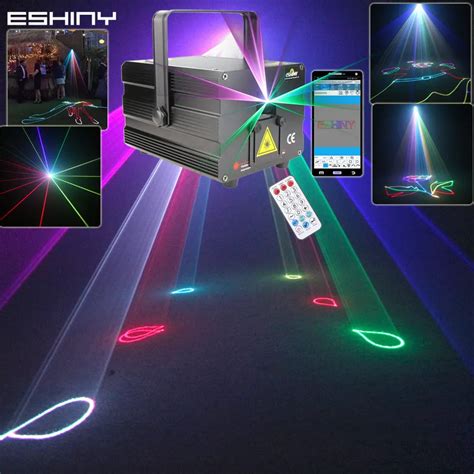 ESHINY APP 0 5 1 2W Animation RGB Laser Beam Stage Effect Light Disco