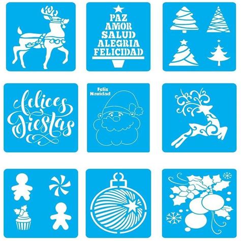 Moldes De Plantillas De Navidad O Stencils Navide Os Planta De